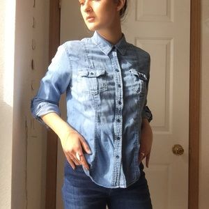 Sandra Ingrish denim button up
